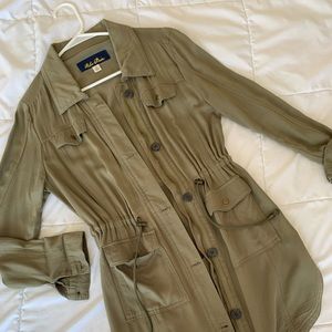 Blue Rain green army jacket